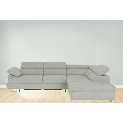 Canapea de colt extensibila Tempo Kondela Buton R Soro 83 Right (Light Gray)