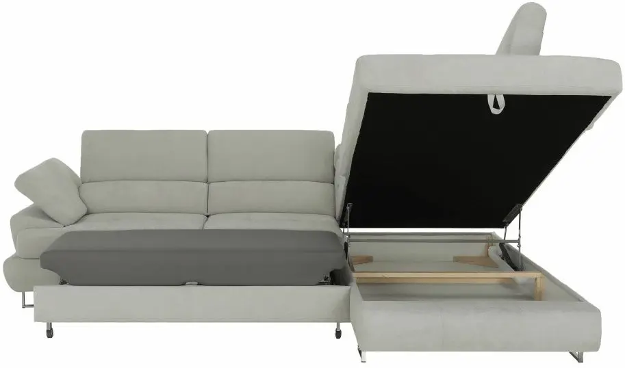 Canapea de colt extensibila Tempo Kondela Buton R Soro 83 Right (Light Gray)