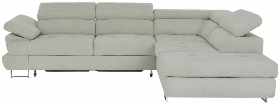 Canapea de colt extensibila Tempo Kondela Buton R Soro 83 Right (Light Gray)