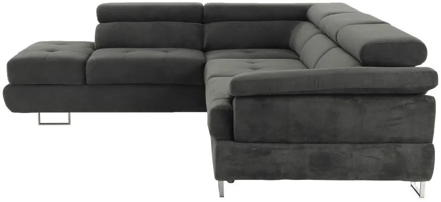 Canapea de colt extensibila Tempo Kondela Buton R Soro 97 Left (Gray)