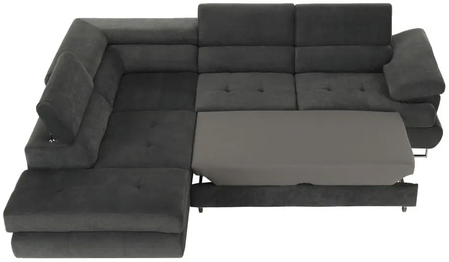 Canapea de colt extensibila Tempo Kondela Buton R Soro 97 Left (Gray)