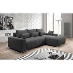 Canapea de colt extensibila Tempo Kondela Devlin (Dark Gray) Thumb