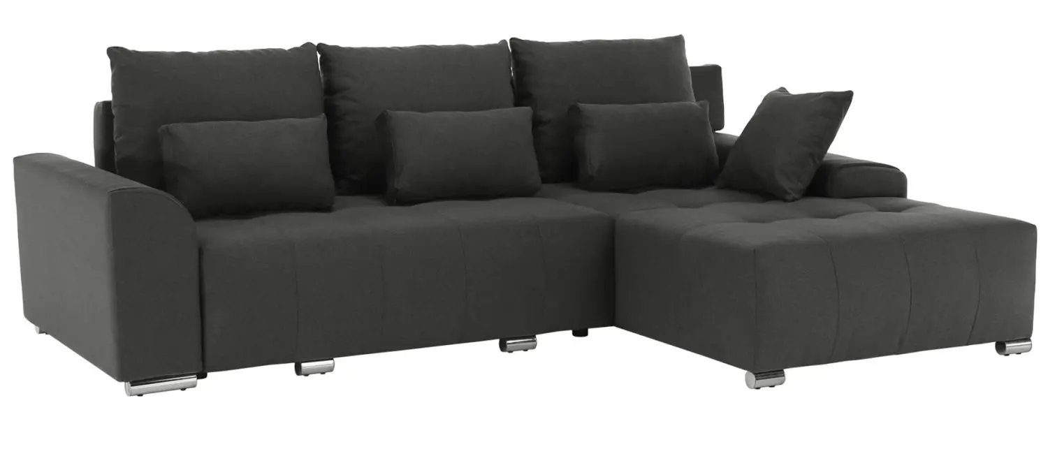Canapea de colt extensibila Tempo Kondela Devlin (Dark Gray)