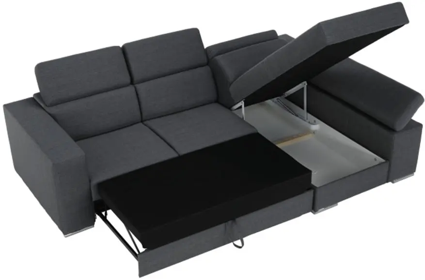 Canapea de colt extensibila Tempo Kondela Dona Right (Gray) - 5