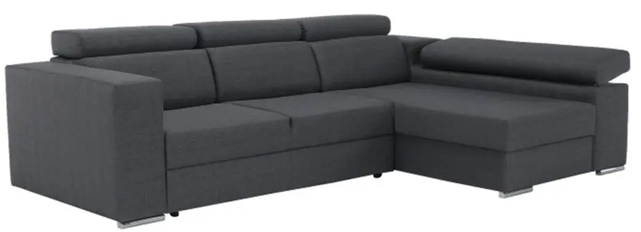 Canapea de colt extensibila Tempo Kondela Dona Right (Gray)