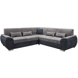 Canapea de colt extensibila Tempo Kondela Emily Left (Dark Gray/Gray)