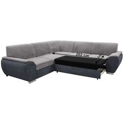 Canapea de colt extensibila Tempo Kondela Emily Left (Dark Gray/Gray) Thumb