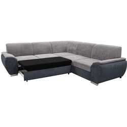 Canapea de colt extensibila Tempo Kondela Emily Right (Dark Gray/Gray) Thumb