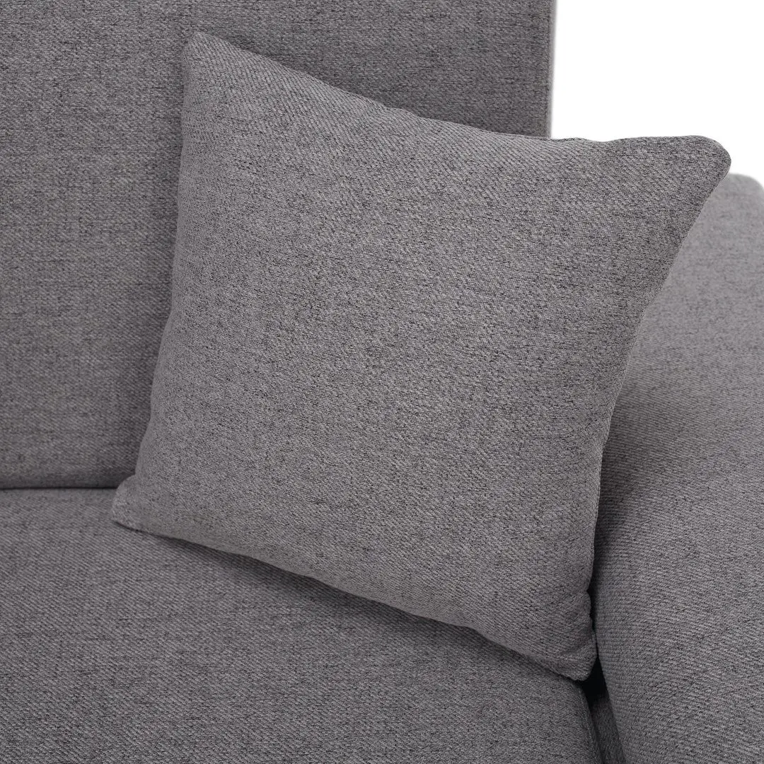 Canapea de colt extensibila Tempo Kondela Fosa Rog Left (Gray)