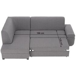 Canapea de colt extensibila Tempo Kondela Fosa Rog Left (Gray) Thumb