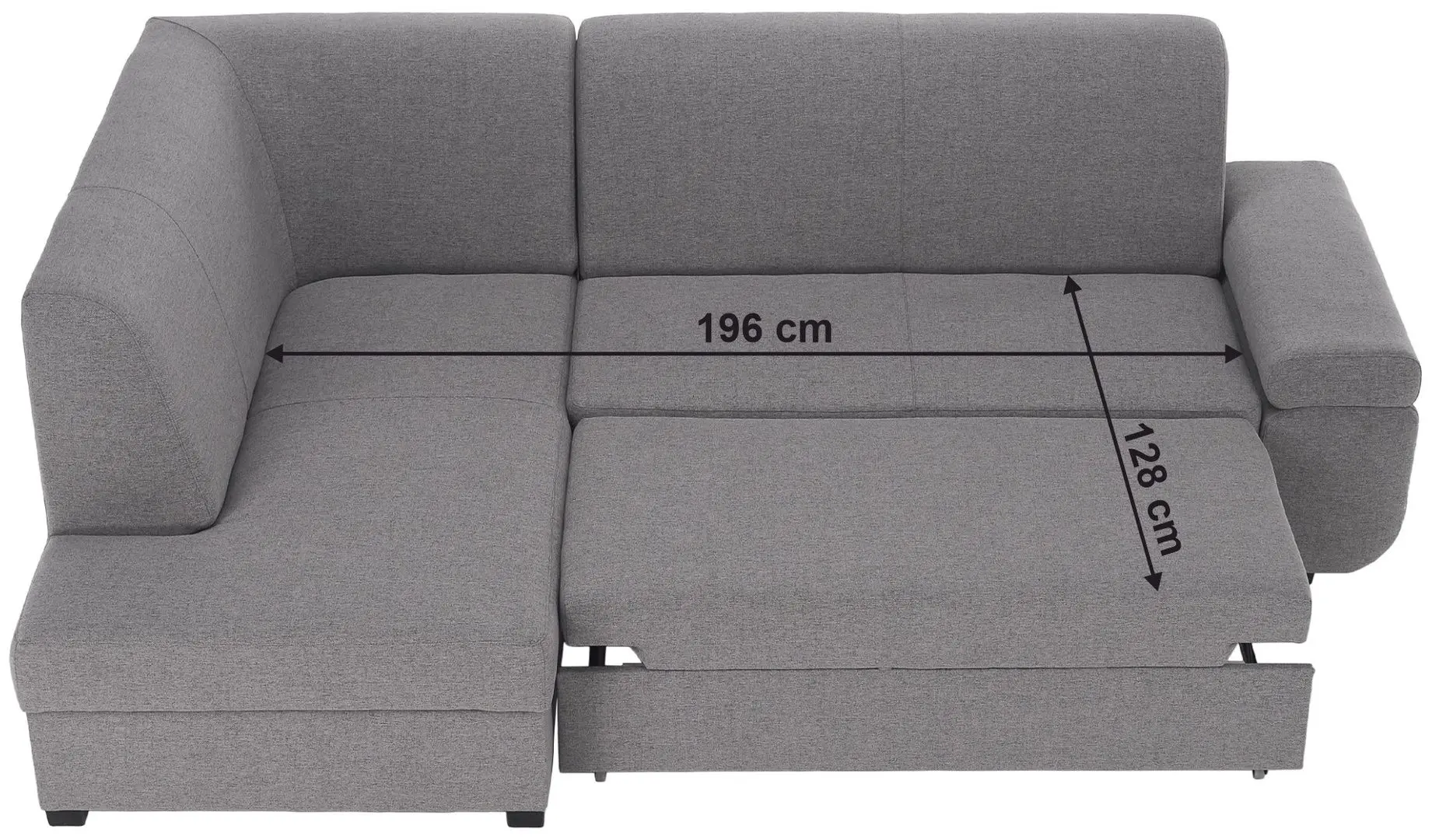 Canapea de colt extensibila Tempo Kondela Fosa Rog Left (Gray)