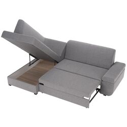 Canapea de colt extensibila Tempo Kondela Fosa Rog Left (Gray) Thumb