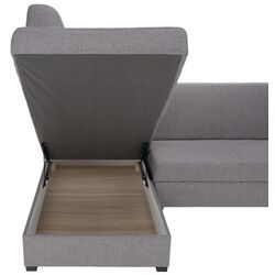 Canapea de colt extensibila Tempo Kondela Fosa Rog Left (Gray) Thumb