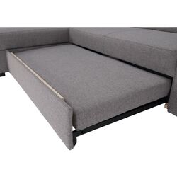 Canapea de colt extensibila Tempo Kondela Fosa Rog Left (Gray) Thumb