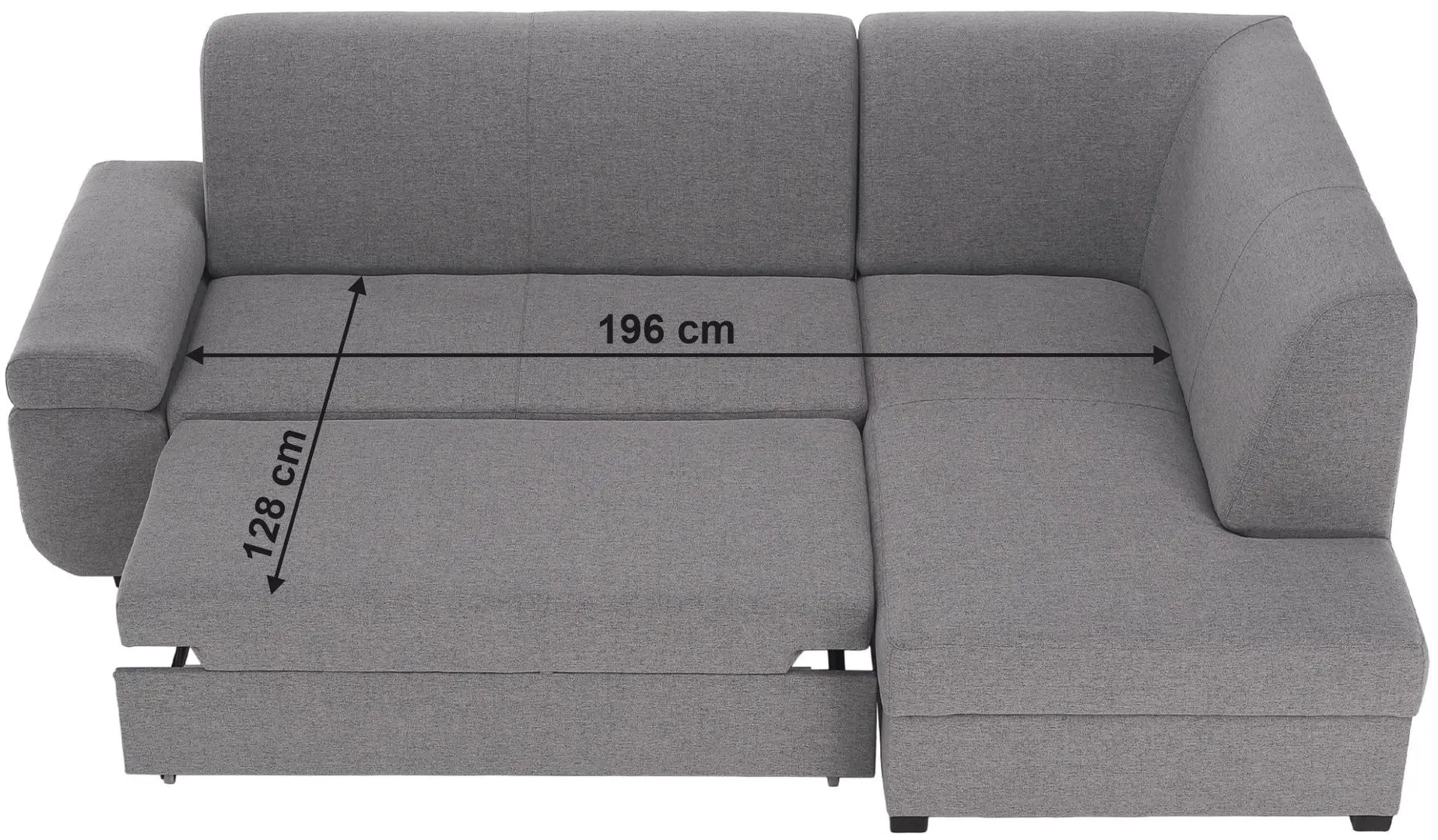 Canapea de colt extensibila Tempo Kondela Fosa Rog Right (Gray)