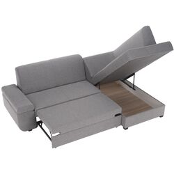 Canapea de colt extensibila Tempo Kondela Fosa Rog Right (Gray) Thumb