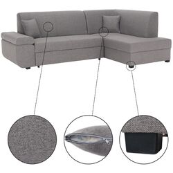 Canapea de colt extensibila Tempo Kondela Fosa Rog Right (Gray) Thumb