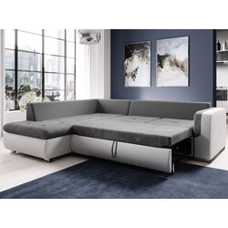 Canapea de colt extensibila Tempo Kondela Furud L Roh Left (White/Gray) Thumb