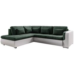 Canapea de colt extensibila Tempo Kondela Furud L Roh Left (White/Green) Thumb