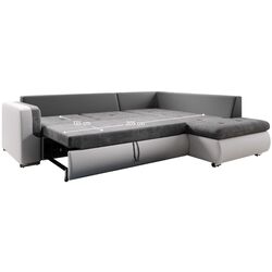 Canapea de colt extensibila Tempo Kondela Furud L Roh Right (White/Gray) Thumb