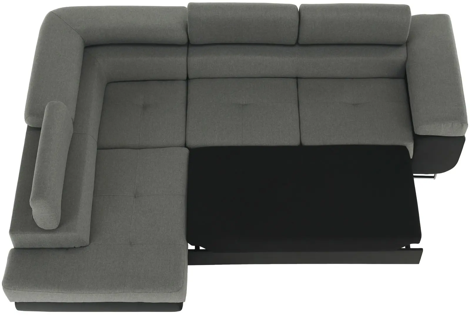 Canapea de colt extensibila Tempo Kondela Gelan Left (Black/Gray) - 5