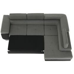 Canapea de colt extensibila Tempo Kondela Gelan Right (Black/Gray) Thumb