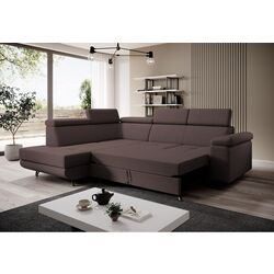 Canapea de colt extensibila Tempo Kondela Jogi Roh Left (Brown) Thumb