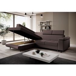 Canapea de colt extensibila Tempo Kondela Jogi Roh Left (Brown) Thumb