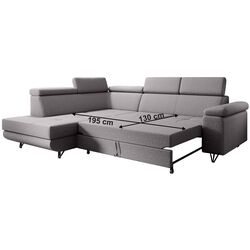 Canapea de colt extensibila Tempo Kondela Jogi Roh Left (Light Gray) Thumb