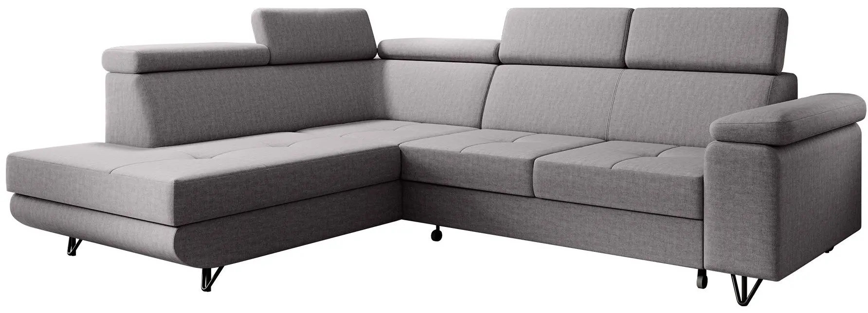 Canapea de colt extensibila Tempo Kondela Jogi Roh Left (Light Gray)