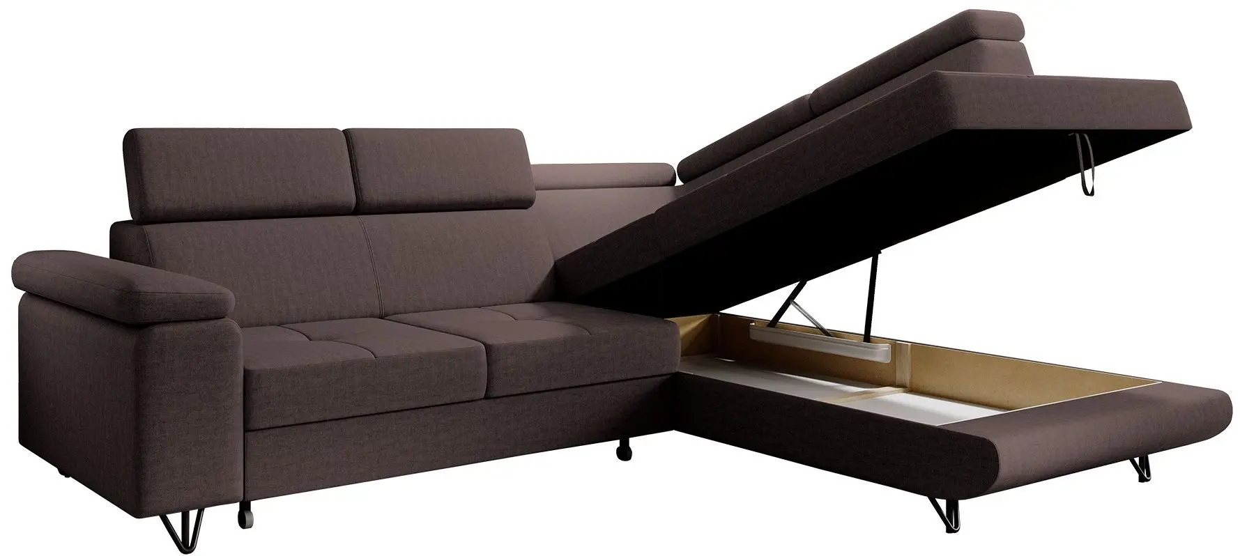 Canapea de colt extensibila Tempo Kondela Jogi Roh Right (Brown)