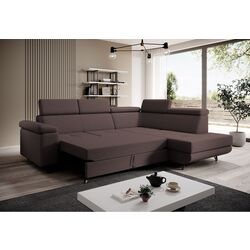 Canapea de colt extensibila Tempo Kondela Jogi Roh Right (Brown) Thumb