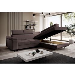 Canapea de colt extensibila Tempo Kondela Jogi Roh Right (Brown) Thumb