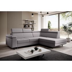 Canapea de colt extensibila Tempo Kondela Jogi Roh Right (Light Gray)