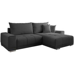 Canapea de colt extensibila Tempo Kondela Kevan (Dark Gray)