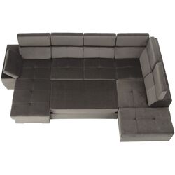 Диван П-образный Tempo Kondela Lamora U Left (Gray-Brown) Thumb