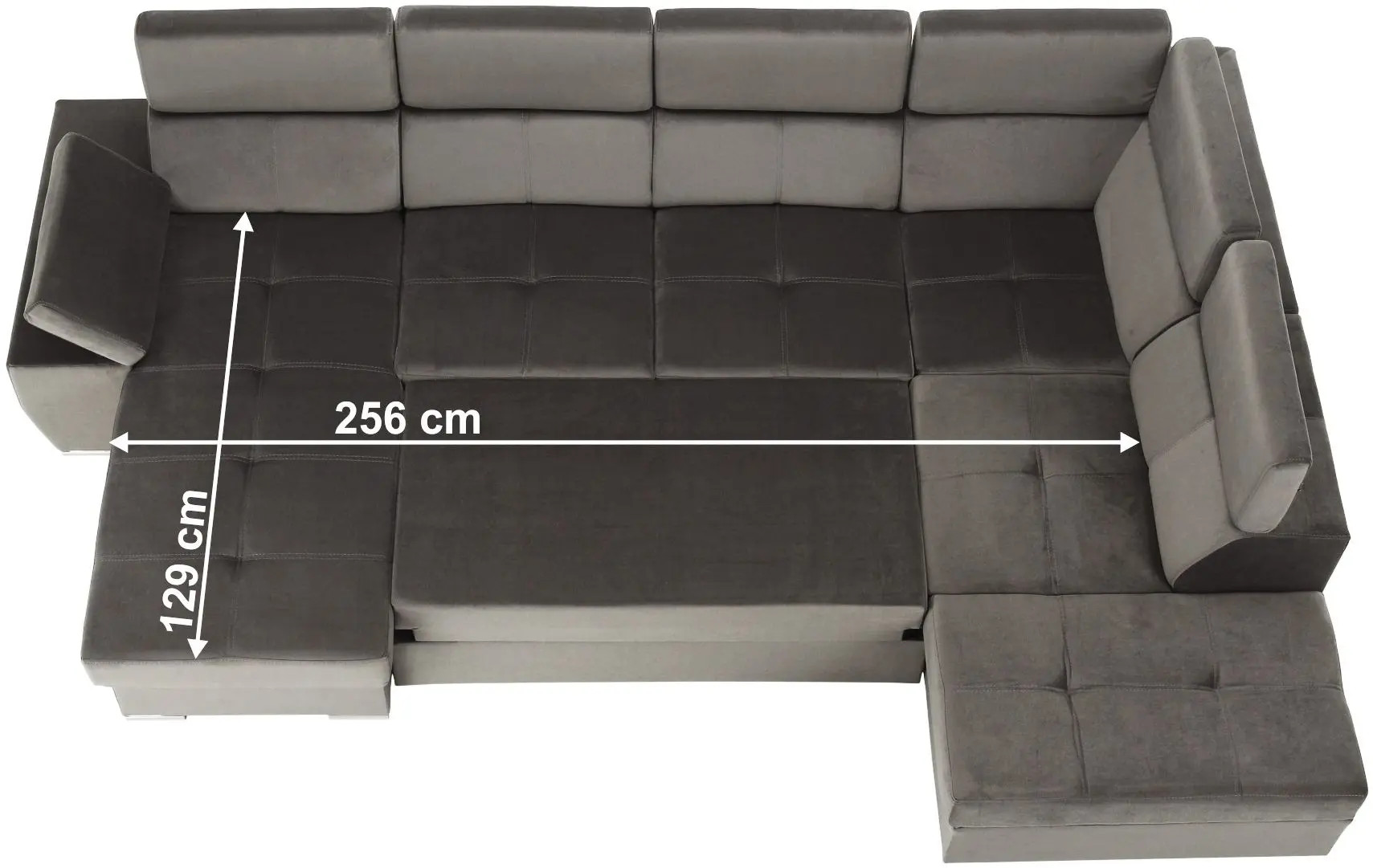 Диван П-образный Tempo Kondela Lamora U Left (Gray-Brown)