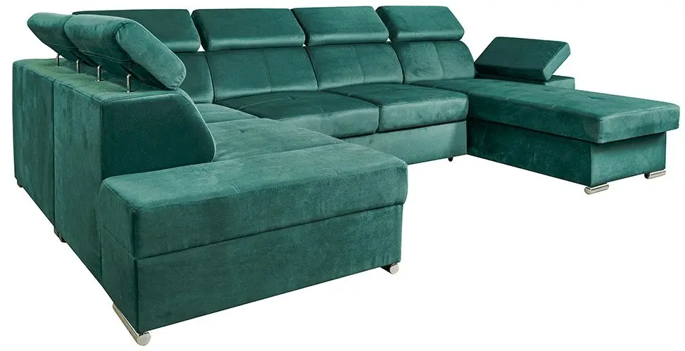 Canapea in forma de U Tempo Kondela Lamora U Right (Emerald)