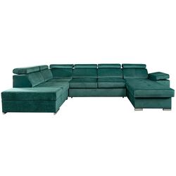 Canapea in forma de U Tempo Kondela Lamora U Right (Emerald)
