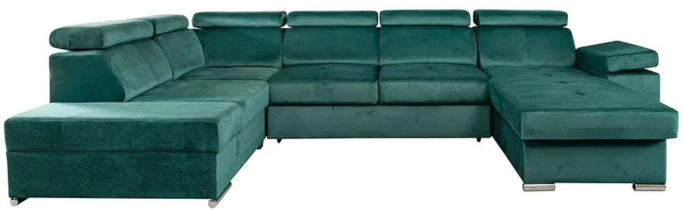 Canapea in forma de U Tempo Kondela Lamora U Right (Emerald)