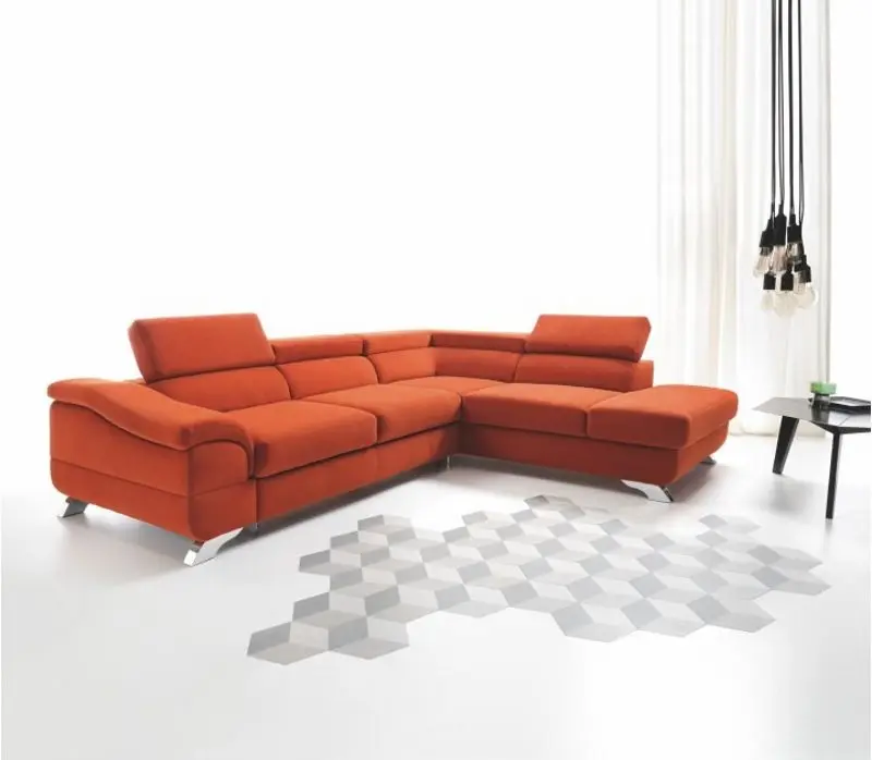 Диван угловой раскладной Tempo Kondela Legas Right (Terracotta) - 11