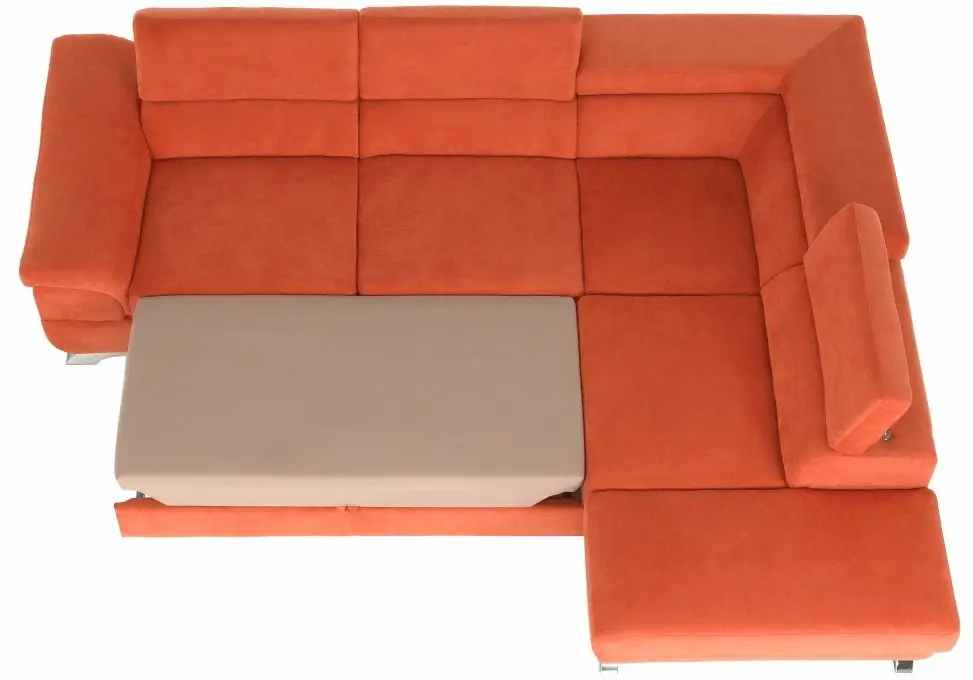 Диван угловой раскладной Tempo Kondela Legas Right (Terracotta) - 9