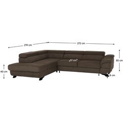 Диван угловой раскладной Tempo Kondela Legas Soro 28 Left (Brown) Thumb