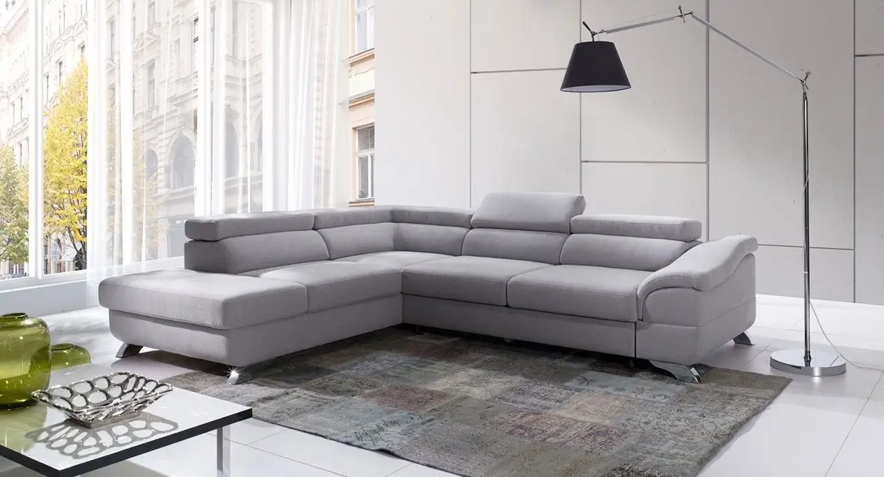 Диван угловой раскладной Tempo Kondela Legas Soro 90 Left (Gray)