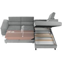 Canapea de colt extensibila Tempo Kondela Legas Soro 90 Right (Gray) Thumb