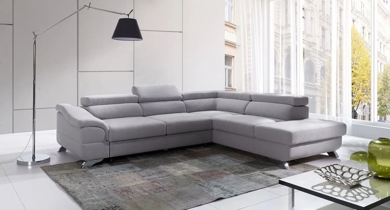 Canapea de colt extensibila Tempo Kondela Legas Soro 90 Right (Gray)