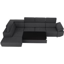 Canapea de colt extensibila Tempo Kondela Mavis Left (Dark Gray) Thumb
