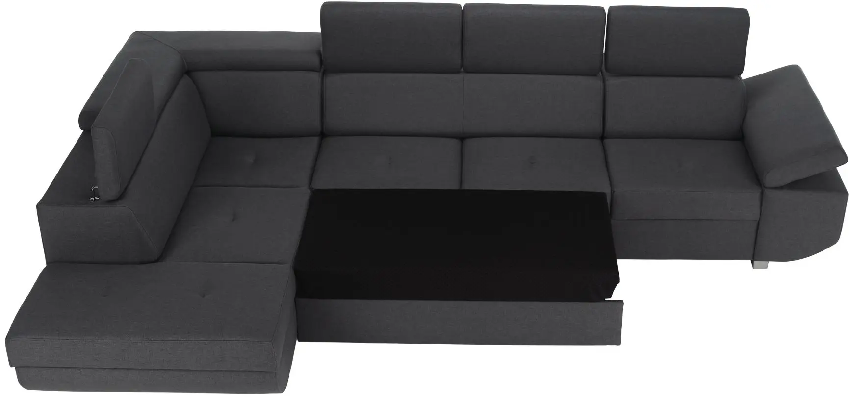 Canapea de colt extensibila Tempo Kondela Mavis Left (Dark Gray) - 3