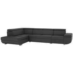 Canapea de colt extensibila Tempo Kondela Mavis Left (Dark Gray)