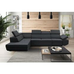 Canapea de colt extensibila Tempo Kondela Mavis Left (Dark Gray) Thumb